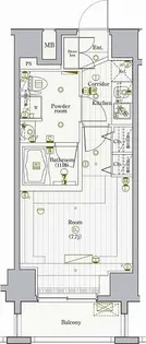 PREMIUM CUBE G 駒沢大学【14階】の間取り