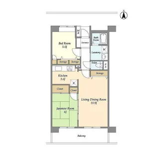 UURコート白鷺【5階】の間取り