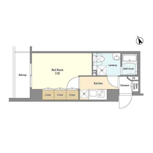 ディームス初台Ⅱ【4階】の間取り