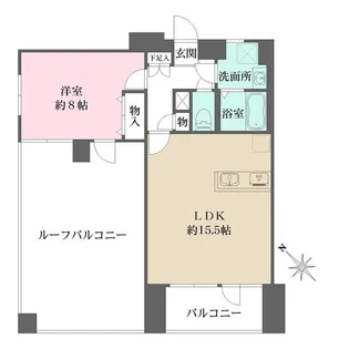 クレベール西新宿【13階】の間取り