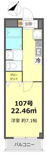エステ阿佐ヶ谷【1階】の間取り