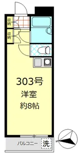 パレロワイヤル弦巻【3階】の間取り