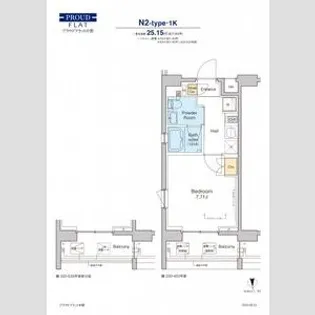 プラウドフラット中野【5階】の間取り