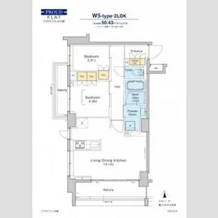 プラウドフラット中野【2階】の間取り
