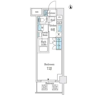 エムレジデンス中野坂上【2階】の間取り