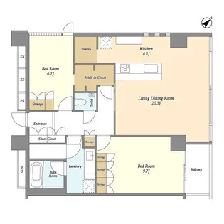 クエストコート原宿【2階】の間取り