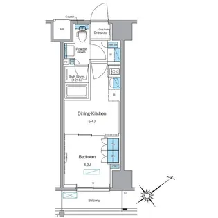ルフォンプログレ赤塚【9階】の間取り