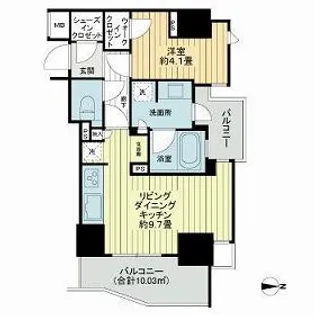 ローレルアイ東中野【4階】の間取り