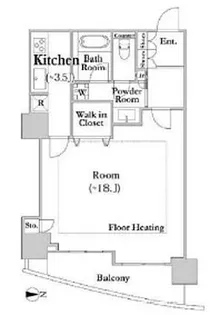 河田町ガーデン クラブフロア【36階】の間取り