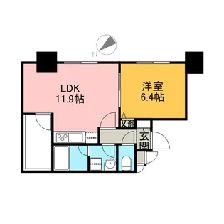 レジディア広尾南【4階】の間取り