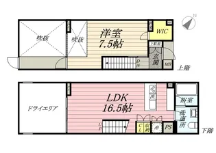 カスタリア初台Ⅱ【1階】の間取り
