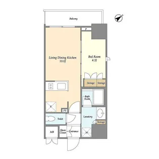 ラティエラ板橋【8階】の間取り