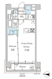ジオエント中野弥生町【3階】の間取り