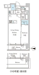 ジオエント中野弥生町【1階】の間取り