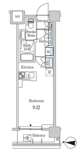 ジオエント中野弥生町【2階】の間取り