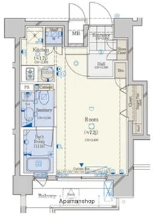 コンシェリアR 四谷【12階】の間取り