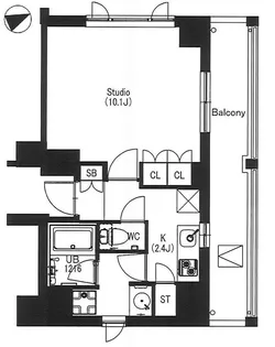 エスティメゾン中野【608号室号室】の間取り