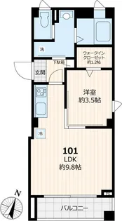 雑司が谷クロスウェイ【101号室号室】の間取り