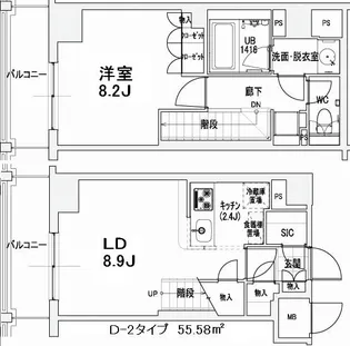 エスティメゾン王子【15階】の間取り
