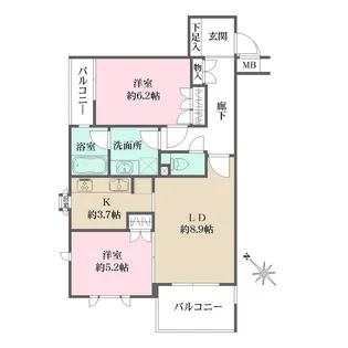 藤和シティホームズ代々木【2階】の間取り
