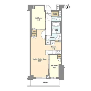 BLESS中野弥生町【3階】の間取り