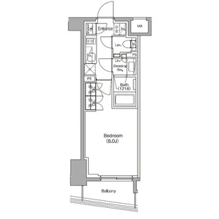 1Kの間取り画像