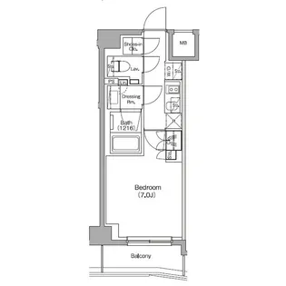ザ・パークハビオ中野新橋【5階】の間取り