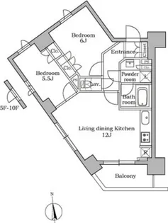 レジディア三軒茶屋【6階】の間取り