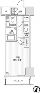 レジディア笹塚Ⅱ【6階】の間取り