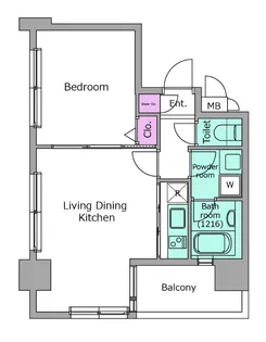 レジディア広尾南【6階】の間取り