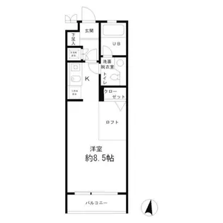 レジディア笹塚【1階】の間取り