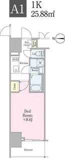 クロスレジデンス飯田橋【3階】の間取り