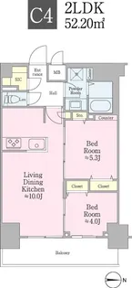 クロスレジデンス飯田橋【11階】の間取り