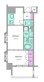 レジディア池尻大橋【2階】の間取り