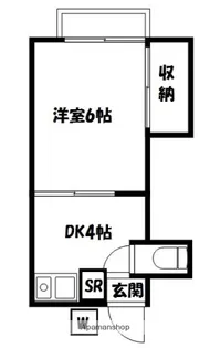 つたやすコーポ【202号室】の間取り