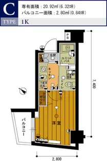 スカイコート池袋第7【11階】の間取り