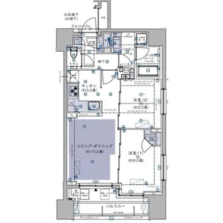 ミリアレジデンス中野坂上【3階】の間取り