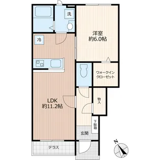 ヴィクトワール下高井戸【1階】の間取り