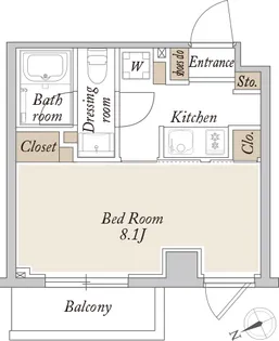 ORSUS新江古田【1階】の間取り