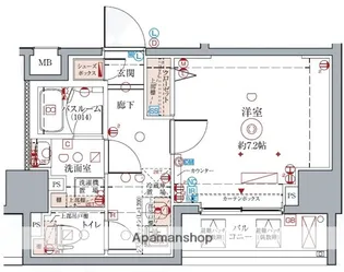 クレヴィスタ中野新橋【5階】の間取り