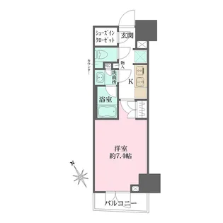 ルフォンプログレ四谷【8階】の間取り