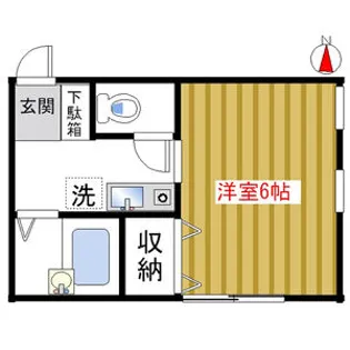 コーポロッソ【201号室】の間取り