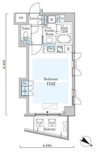 オーキッドレジデンス六本木【10階】の間取り