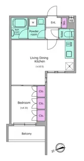 ラクラス四谷【2階】の間取り