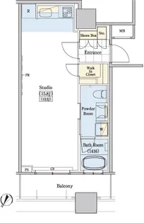 レジディアタワー上池袋【高級賃貸・ブランドマンション】【6階】の間取り