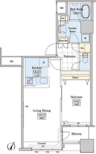 レジディアタワー上池袋(タワー棟)【17階】の間取り