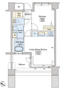 1LDKの間取り画像