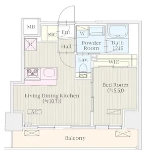 ケルスコート笹塚【8階】の間取り