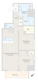 ハイグラウンド神楽坂【10階】の間取り