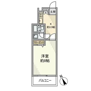 ヴェラハイツ市ヶ谷【7階】の間取り